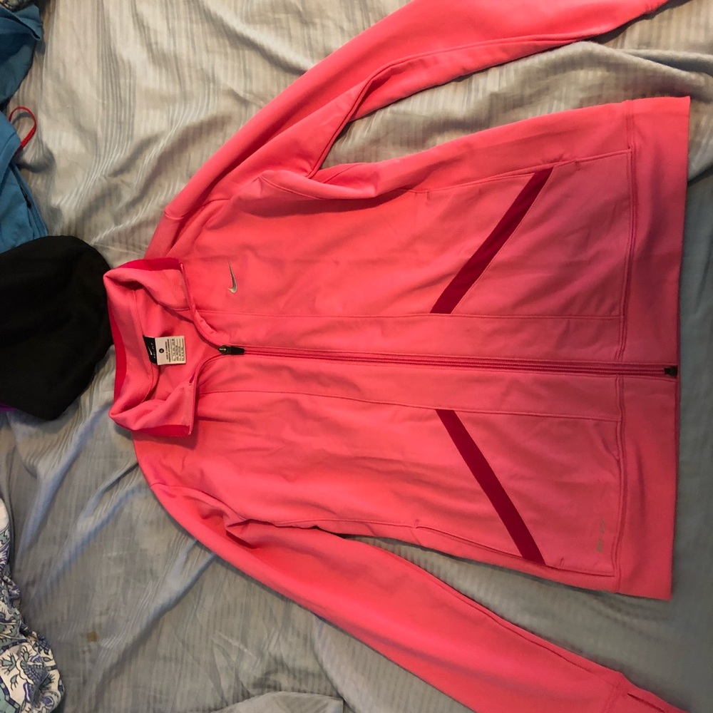 Pink Nike dry fit jacket